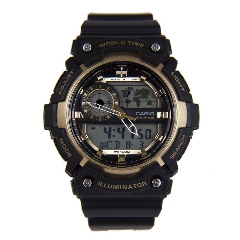 Casio Analog Digital World Time 100M Sport Watch AEQ 200W 9AV ShoppersBD