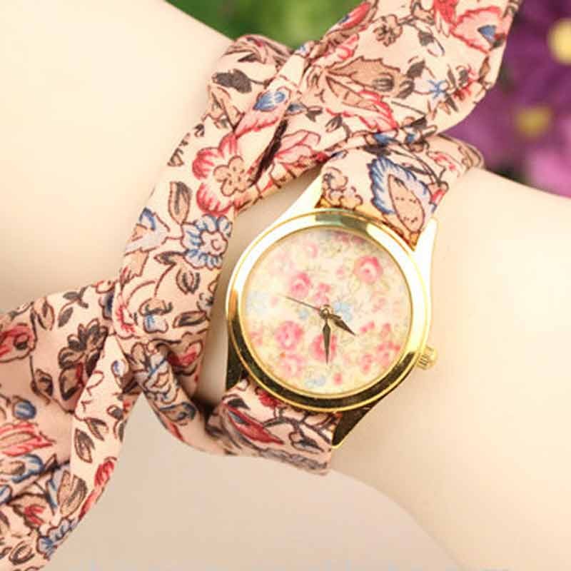 Cloth Flower Ladies Watch : ShoppersBD