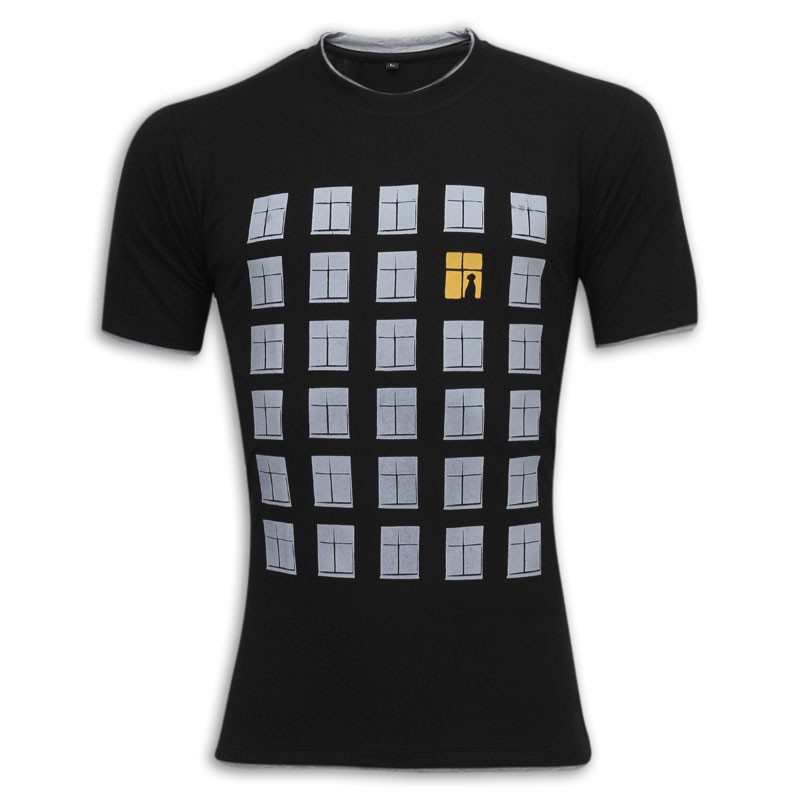 Windows Round Neck T - Shirt SB09 Black : ShoppersBD