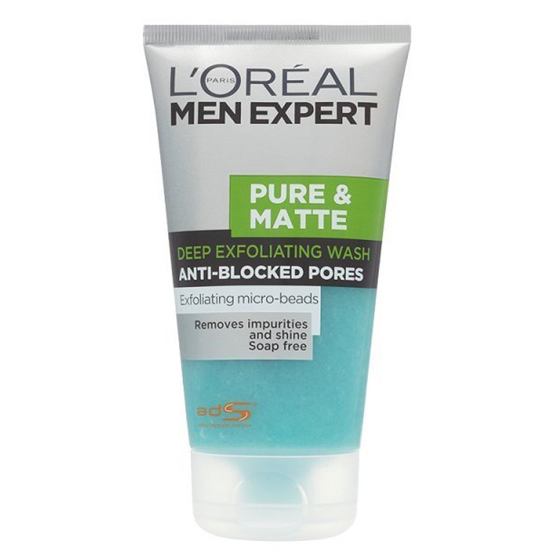 L Oreal Paris Men Expert Pure Matte Scrub Face Wash 150ml Shoppersbd Apply a small amount to a wet face and massage in, working up a rich foam. l oreal paris men expert pure matte scrub face wash 150ml
