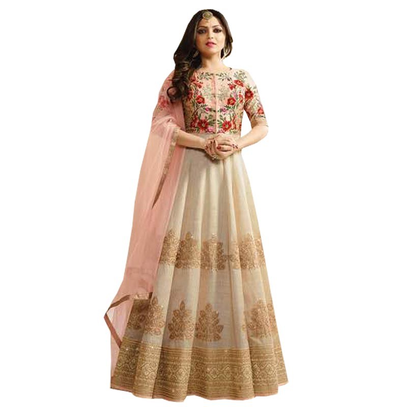 silk fabric gown design