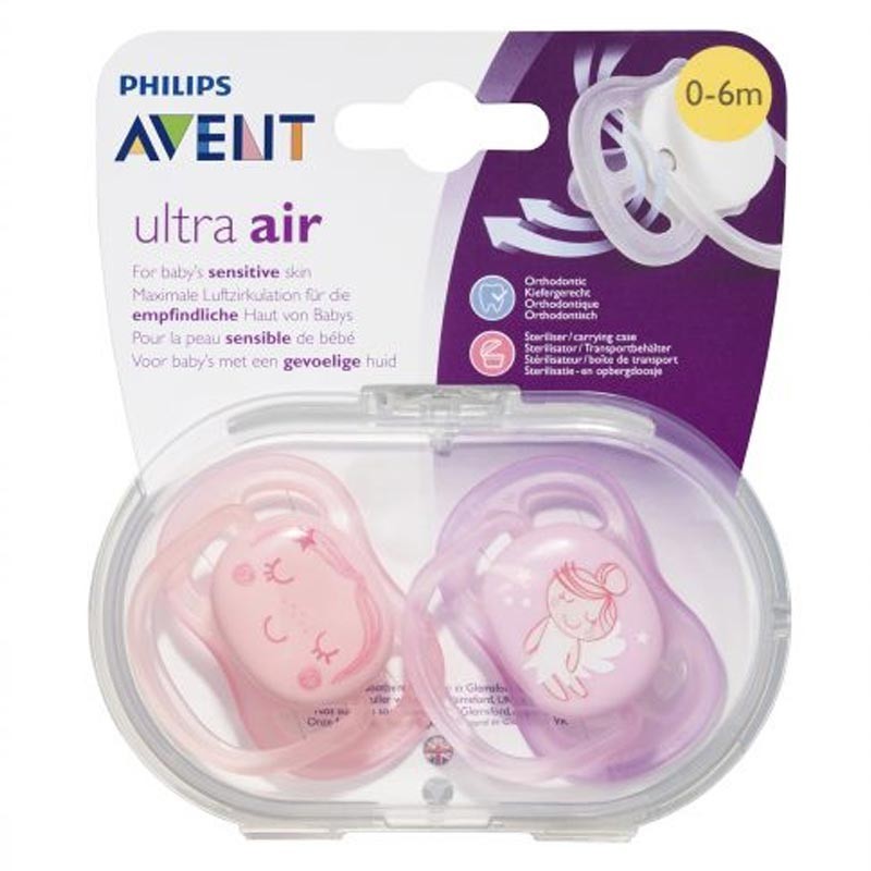 Philips AVENT Ultra Air Baby Soother Orthodontic Pacifiers 0 6