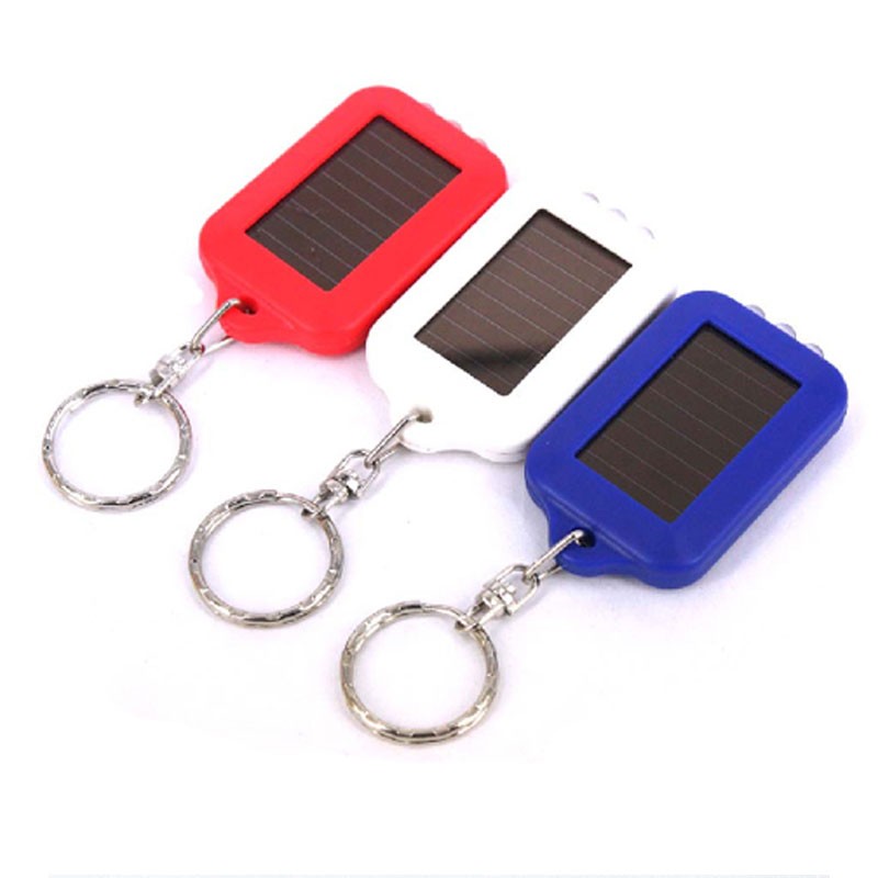 Solar Rechargeable LED Flashlight Keyring : ShoppersBD
