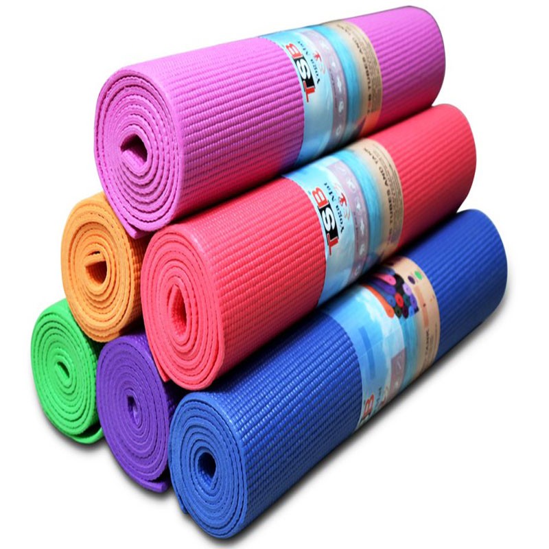 8mm Eco Friendly Anti-Slip Exercise Yoga Mat with Carrying Strap Blue Green  Purple Pink : ShoppersBD