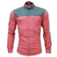 Mixed Cotton Casual Shirt RS03S Maroon