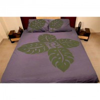 Applique( Cut Work) Bed Cover With Two Pillow Cover-004