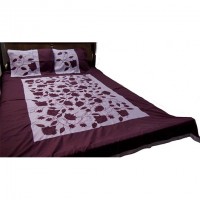 Black Nakshi Bed Cover Comes With Two Pillow Cover And One Cushion Cover