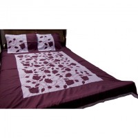 Floral Applique Bed Cover-03