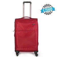 PRESIDENT 22 inch Nylon Soft Case Travel Luggage On 4-Wheels Suitcase Maroon PBL747