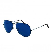 Ray-Ban RB3026 Ocean Blue Aviator Black Frame Replica Sunglasses