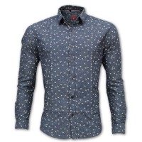 Printed Cotton Casual Shirt RS05S Blue