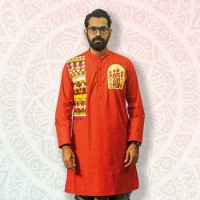 SIMPLE OUTFITS Puja Collection/22 Cotton Print Panjabi SP2237