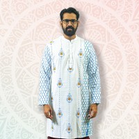 SIMPLE OUTFITS Puja Collection/22 Cotton Print Panjabi SP2239