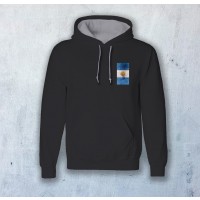 Argentina Flag Branding Badge HDR Printed Hoodie ATH023