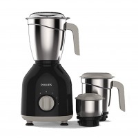 Philips HL7756/00 Mixer Grinder 750 Watt , 3 Stainless Steel Multipurpose Jars with 3 Speed Control and Pulse function (Black)