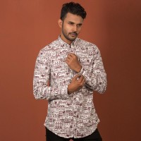 OBTAIN Premium Slim Fit Printed Casual Shirt OL5266