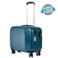 PRESIDENT 18 inch Hard Case Travel Luggage On 4-Wheels Suitcase Blue PBL735