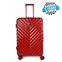 PRESIDENT 26 inch Hard Case Travel Luggage On 4-Wheels Suitcase EARTH RED PBL748