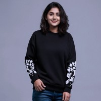 PinkCircle Exclusive Embroidered Sweatshirt - BLACK