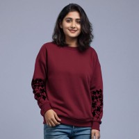 PinkCircle Exclusive Embroidered Sweatshirt - MAROON
