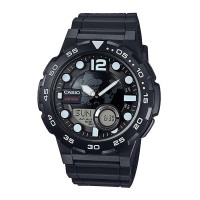 Round World Map Dial Watches For Men By Casio AEQ 100W 1AVDF