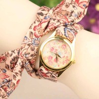 Cloth Flower Ladies Watch