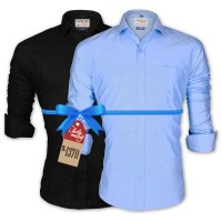 LAVELUX Premium Classic Fit Solid Cotton Formal Shirts : Combo 85