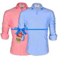 LAVELUX Premium Classic Fit Solid Cotton Formal Shirts : Combo 88