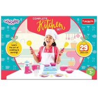 Funskool Complete Kitchen Set - 29 Piece Colorful Pretend and Play Cooking Set