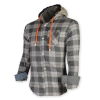 Devil Light Flannel Hooded Shirt DE724