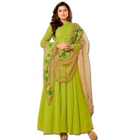 Exclusive Eid Special Madhubala Lime Green Anarkali Suits WF005