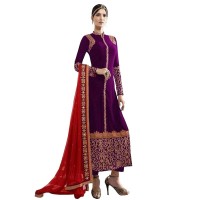 Exclusive Eid Special Purple Embroidered Salwar Kameez WF007