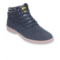 Navy Blue Casual Leather Boot FFS412