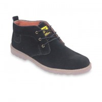 Black Leather Casual Boot FFS414