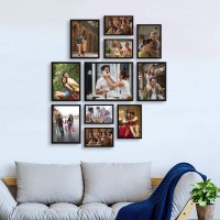 CraftLand 11 Piece Black Photo Frame Set For Wall Decoration CLF704