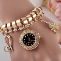 Golden Tower Analog Display Ladies Wrist Watch