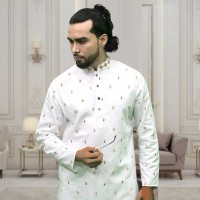 SIMPLE OUTFITS Minimal Hand Embroidery Panjabi  Cotton HES2342