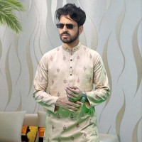 SIMPLE OUTFITS Minimal Hand Embroidery Cotton Panjabi  HES2344