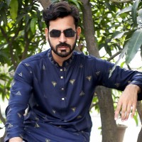 SIMPLE OUTFITS Minimal Hand Embroidery Cotton Panjabi  HES2348