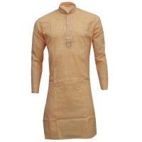 Exclusive Design Mixed Cotton Punjabi SB54P Deep Yellow