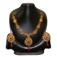 Gold Plated Silver  Nacklace Set-005