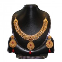 Gold Plated Silver  Nacklace Set-003