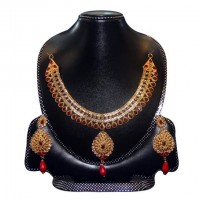 Gold Plated Silver  Nacklace Set-004