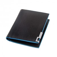Weichen Black Blue Men’s Leather Wallet 1991