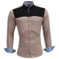 Mixed Cotton Casual Shirt RS21S Black - Ash