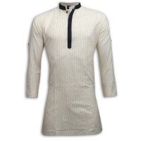 Exclusive Stripe Eid Panjabi SB10E Off White