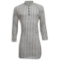 Exclusive Stripe Eid Panjabi MG14E Ash 