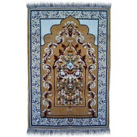 BEST Janamaz :  Plush Velvet Muslim  Prayer Rug From Turkey RS195