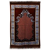 AYDIN Janamaz :  Plush Velvet Muslim  Prayer Rug From Turkey RS191