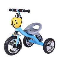 Lady Bug Tricycle With Music for Kids - Yellow and Blue